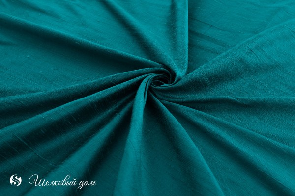 Ярко-сине-зеленый дикий шелк